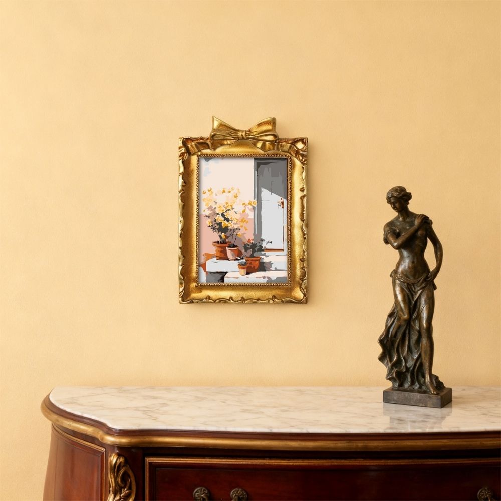 Mini Paint by number with frame - Courtyard in Bloom