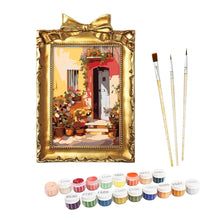 Load image into Gallery viewer, Mini Paint by number with frame - Terracotta Courtyard Figured'Art
