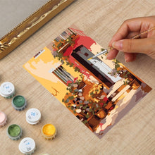 Load image into Gallery viewer, Mini Paint by number with frame - Terracotta Courtyard