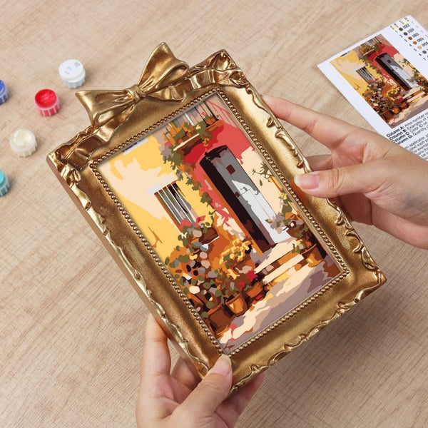 Mini Paint by number with frame - Terracotta Courtyard