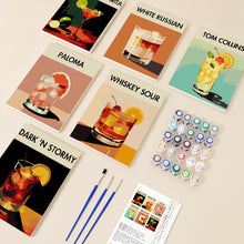 Load image into Gallery viewer, Mini Paint by numbers 6 pieces - Modern Bar Mixology Art Series 2