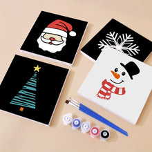 Load image into Gallery viewer, Mini Paint by numbers 8&quot;x8&quot; (4 pieces) - Classic Christmas Icons 1