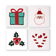 Load image into Gallery viewer, Mini Paint by numbers 8&quot;x8&quot; (4 pieces) - Classic Christmas Icons 2