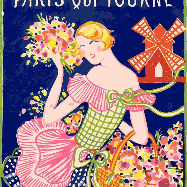 Paint by numbers kit Poster Moulin Rouge - Paris in Motion Figured'Art