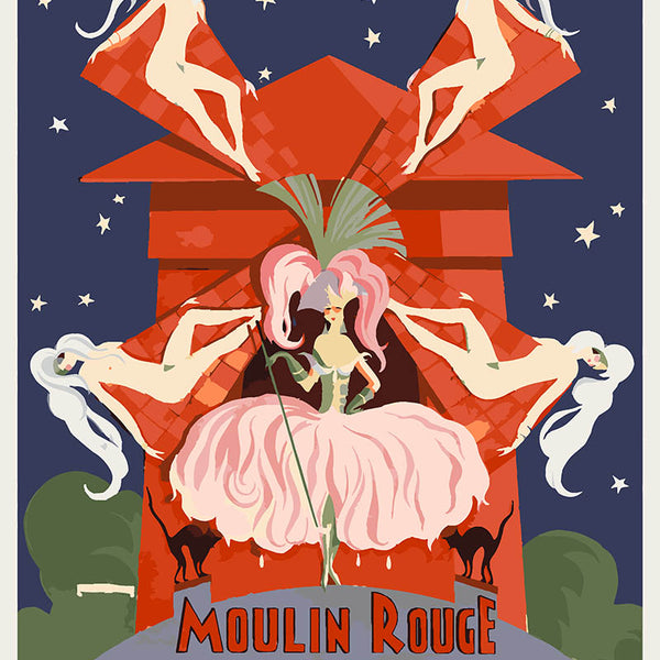 Paint by numbers kit Poster Moulin Rouge - The Mistinguett Revue Figured'Art