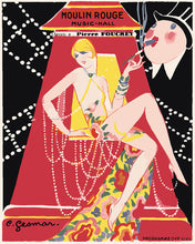 Load image into Gallery viewer, Paint by numbers kit Poster Moulin Rouge - Music Hall Gesmar Program Figured'Art