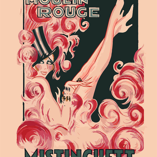 Paint by numbers kit Poster Moulin Rouge - Mistinguett Figured'Art