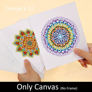 Mini Diamond Painting 3"x5" (12 pieces) - Mandala Art