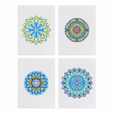 Load image into Gallery viewer, Mini Diamond Painting 6&quot;x8&quot; (4 pieces) - Crystal Mandalas in Blue