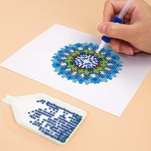 Load image into Gallery viewer, Mini Diamond Painting 6&quot;x8&quot; (4 pieces) - Crystal Mandalas in Blue