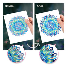 Load image into Gallery viewer, Mini Diamond Painting 6&quot;x8&quot; (4 pieces) - Crystal Mandalas in Blue