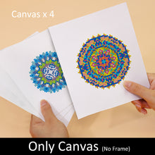 Load image into Gallery viewer, Mini Diamond Painting 6&quot;x8&quot; (4 pieces) - Crystal Mandalas in Blue