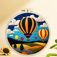 Load image into Gallery viewer, Needle Felting kit - Balloons Over a Field