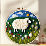 Needle Felting kit - Sheep with Dandelions