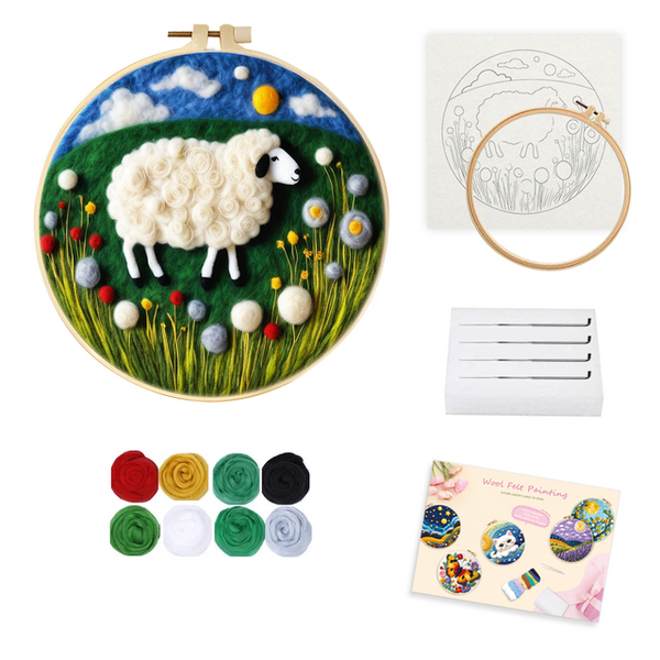 Needle Felting - Sheep with Dandelions