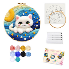 Load image into Gallery viewer, Needle Felting - Cat in a Sea of Stars