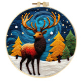 Needle Felting kit - Stag in Winter Field