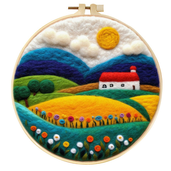 Needle Felting kit - Colorful Fields