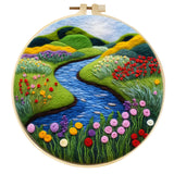 Needle Felting kit - Flowers Along the River