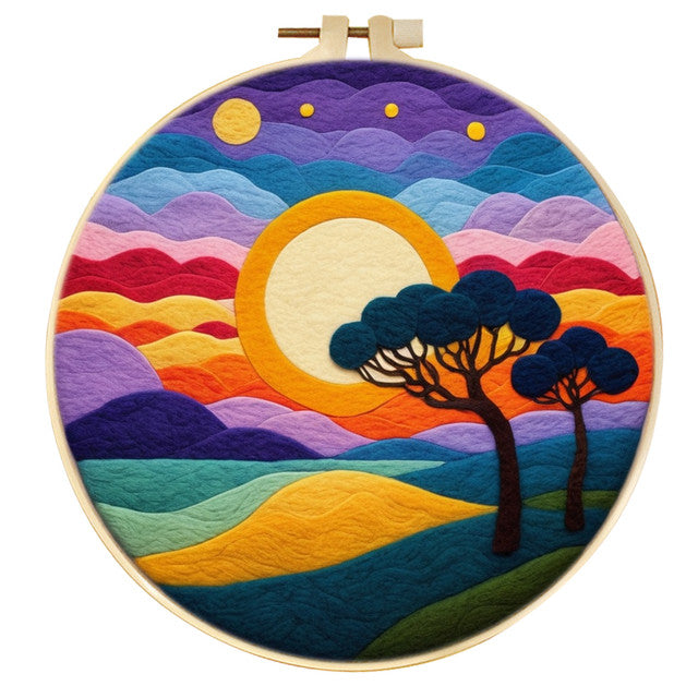 Needle Felting kit - Colorful Sunset – Figured'Art