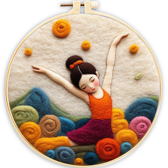 Needle Felting kit Yoga Figured'Art