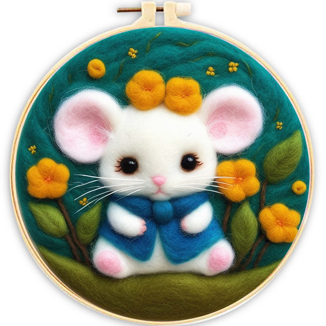 Needle Felting kit - Cute Mouse