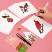 Load image into Gallery viewer, Mini Diamond Painting 3&quot;x5&quot; (12 pieces) - Colorful Birds Paradise