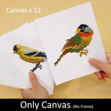 Load image into Gallery viewer, Mini Diamond Painting 3&quot;x5&quot; (12 pieces) - Colorful Birds Paradise