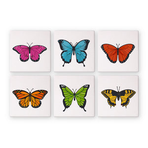 Mini Paint by numbers 6"x6" (6 pieces) - Colorful Butterfly