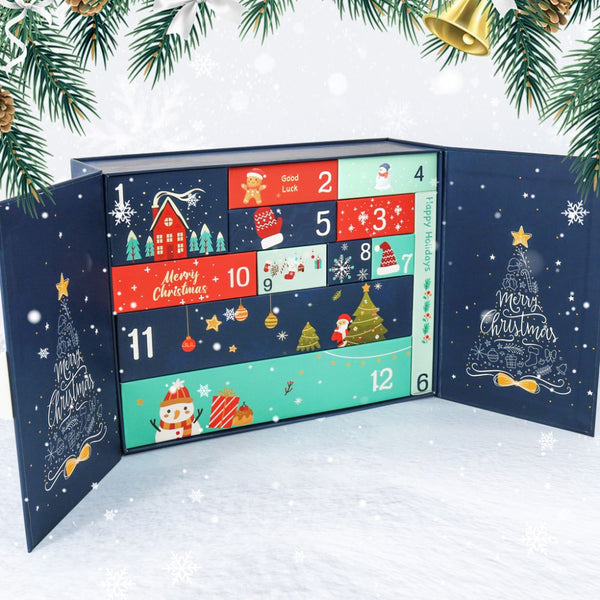 Paint by Numbers Advent Calendar 2025 - Merry Christmas (Blu-12 boxes)