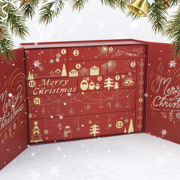 Paint by Numbers Advent Calendar 2025 - Merry Christmas (Red-12 boxes)