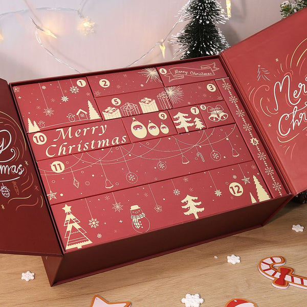 Paint by Numbers Advent Calendar 2025 - Merry Christmas (Red-12 boxes)