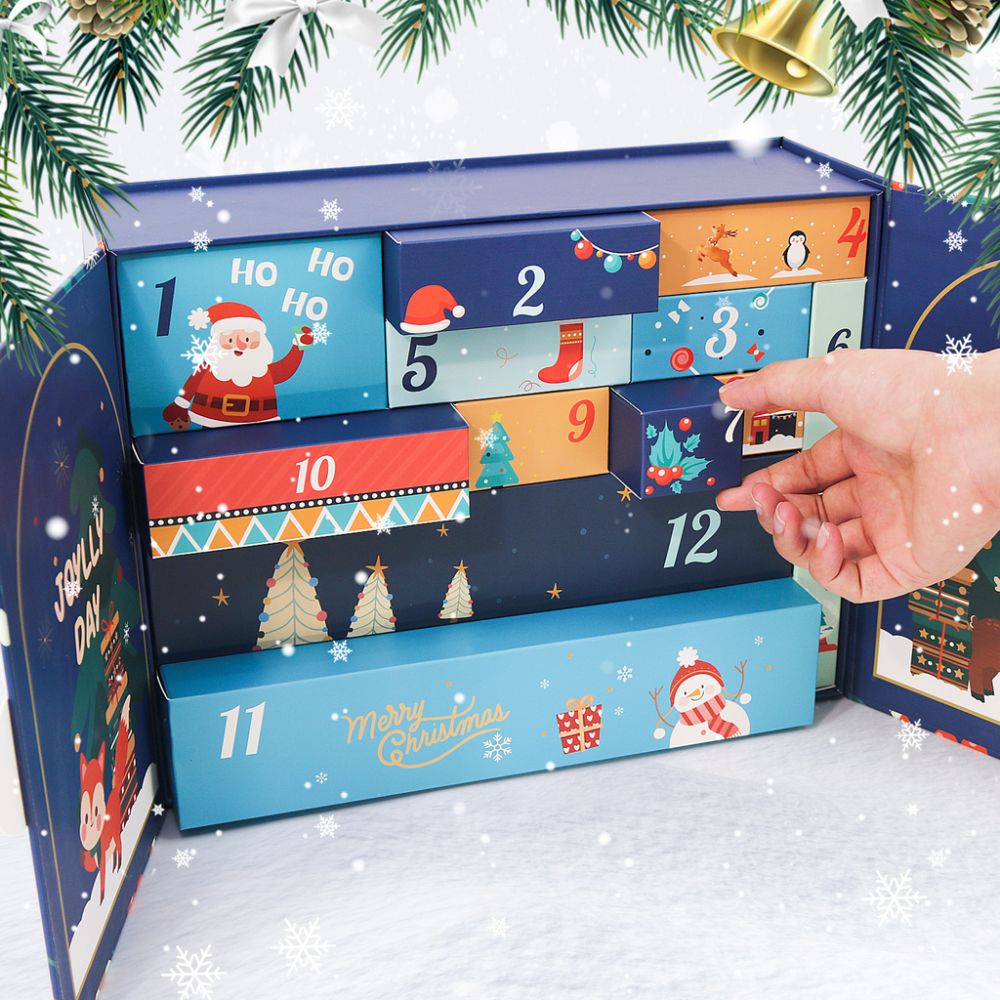 Paint by Numbers Advent Calendar 2025 - Holly Jolly (Blu-12 boxes)