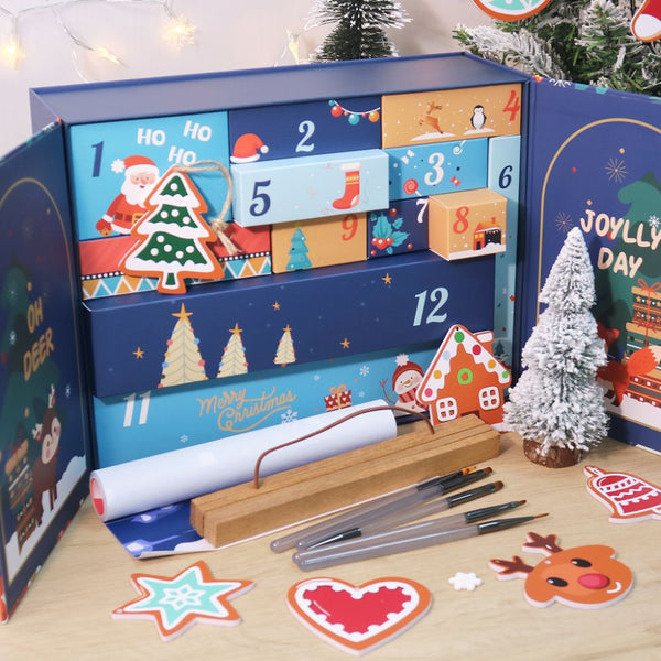 Paint by Numbers Advent Calendar 2025 - Holly Jolly (Blu-12 boxes)