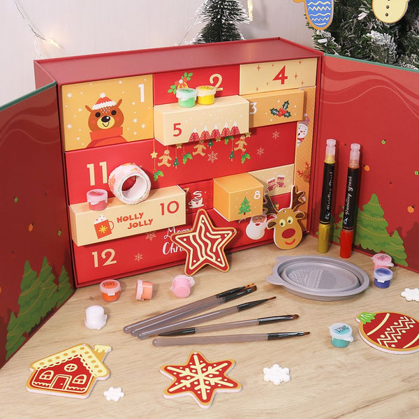 Paint by Numbers Advent Calendar 2025 - Holly Jolly (Red-12 boxes)