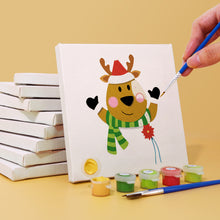 Load image into Gallery viewer, Mini Paint by numbers 6&quot;x6&quot; (9 pieces) - Cute Christmas Characters