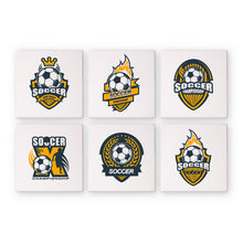 Load image into Gallery viewer, Mini Paint by numbers 6&quot;x6&quot; (6 pieces) - Soccer Logo Series