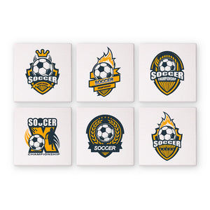 Mini Paint by numbers 6"x6" (6 pieces) - Soccer Logo Series