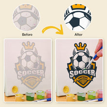 Load image into Gallery viewer, Mini Paint by numbers 6&quot;x6&quot; (6 pieces) - Soccer Logo Series