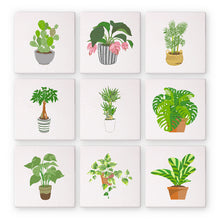 Load image into Gallery viewer, Mini Paint by numbers 6&quot;x6&quot; (9 pieces) - Modern Plant Art