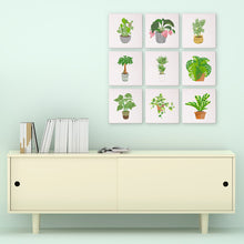 Load image into Gallery viewer, Mini Paint by numbers 6&quot;x6&quot; (9 pieces) - Modern Plant Art