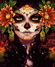 Load image into Gallery viewer, paint by numbers | Woman Face and Flowers | intermediate landscapes new arrivals portrait | FiguredArt
