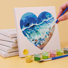 Load image into Gallery viewer, Mini Paint by numbers 6&quot;x6&quot; (6 pieces) - Romantic Beach Scenes