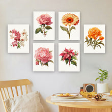 Load image into Gallery viewer, Mini Paint by numbers 6&quot;x8&quot; (6 pieces) - Spring Botanical Garden