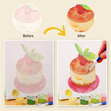 Load image into Gallery viewer, Mini Paint by numbers 6&quot;x6&quot; (6 pieces) - Sweet Desserts Series 1