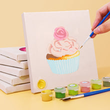 Load image into Gallery viewer, Mini Paint by numbers 6&quot;x6&quot; (6 pieces) - Sweet Desserts Series 2