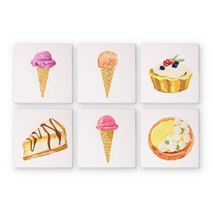 Mini Paint by numbers 6"x6" (6 pieces) - Sweet Desserts Series 3