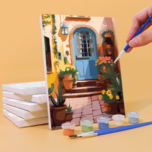 Load image into Gallery viewer, Mini Paint by numbers 6 pieces - European Architecture and Flowers