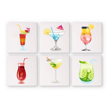 Load image into Gallery viewer, Mini Paint by numbers 6&quot;x6&quot; (6 pieces) - Cocktail Wall Art Series