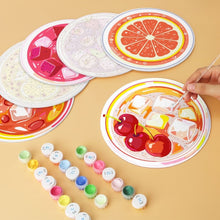 Load image into Gallery viewer, Mini Paint by Numbers Set - Discs Ø7.9" (6 pieces) - A Taste of Summer